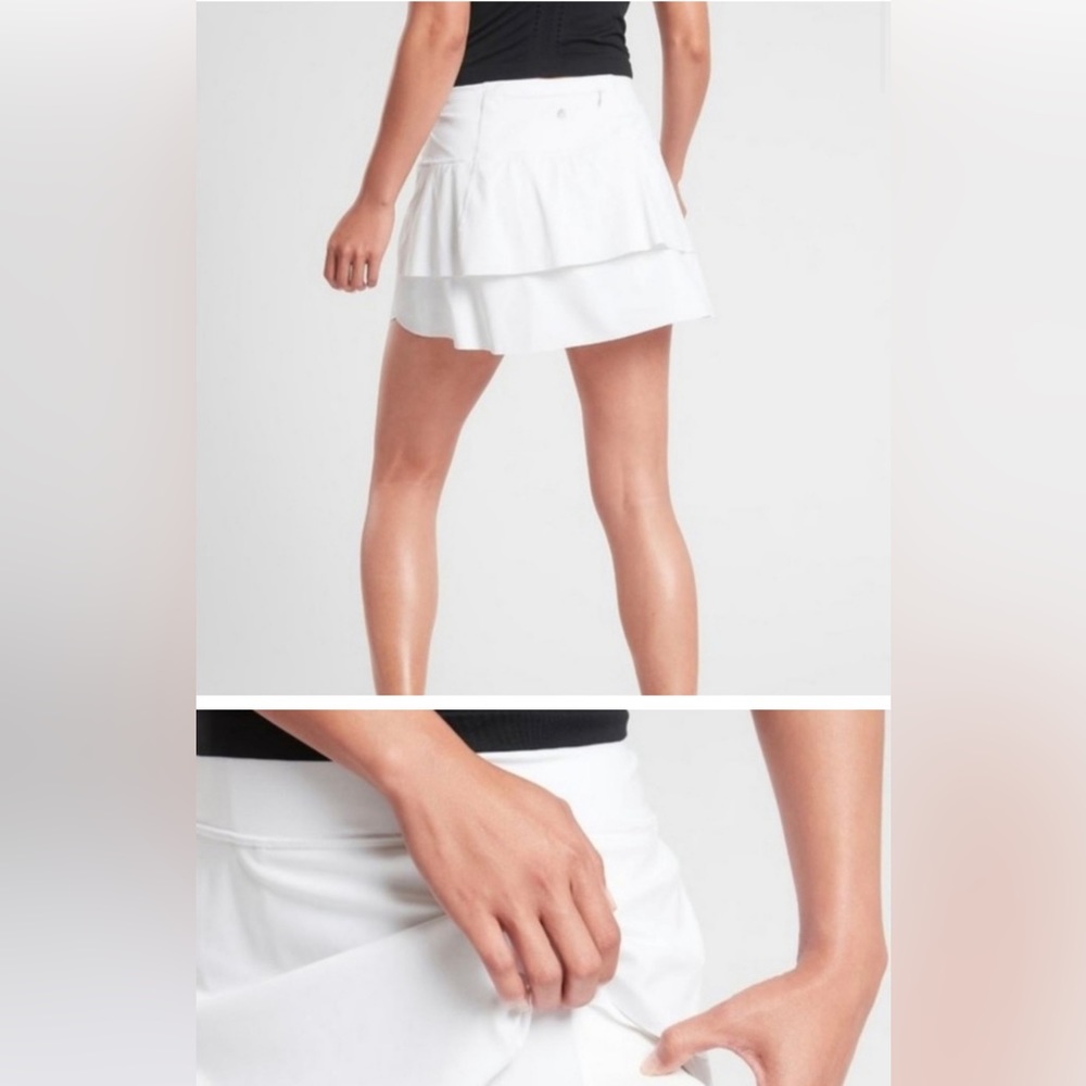 Athleta white tennis skirt